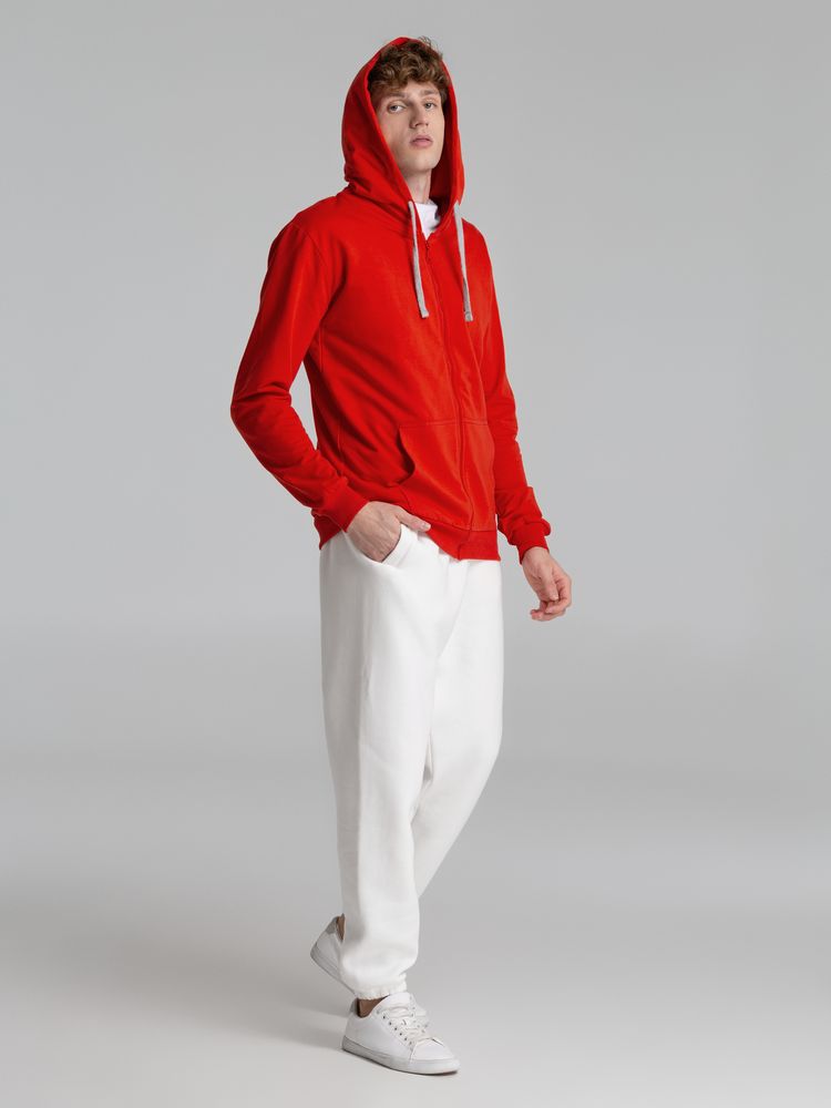 Толстовка на молнии с капюшоном Unit Siverga, красная-8