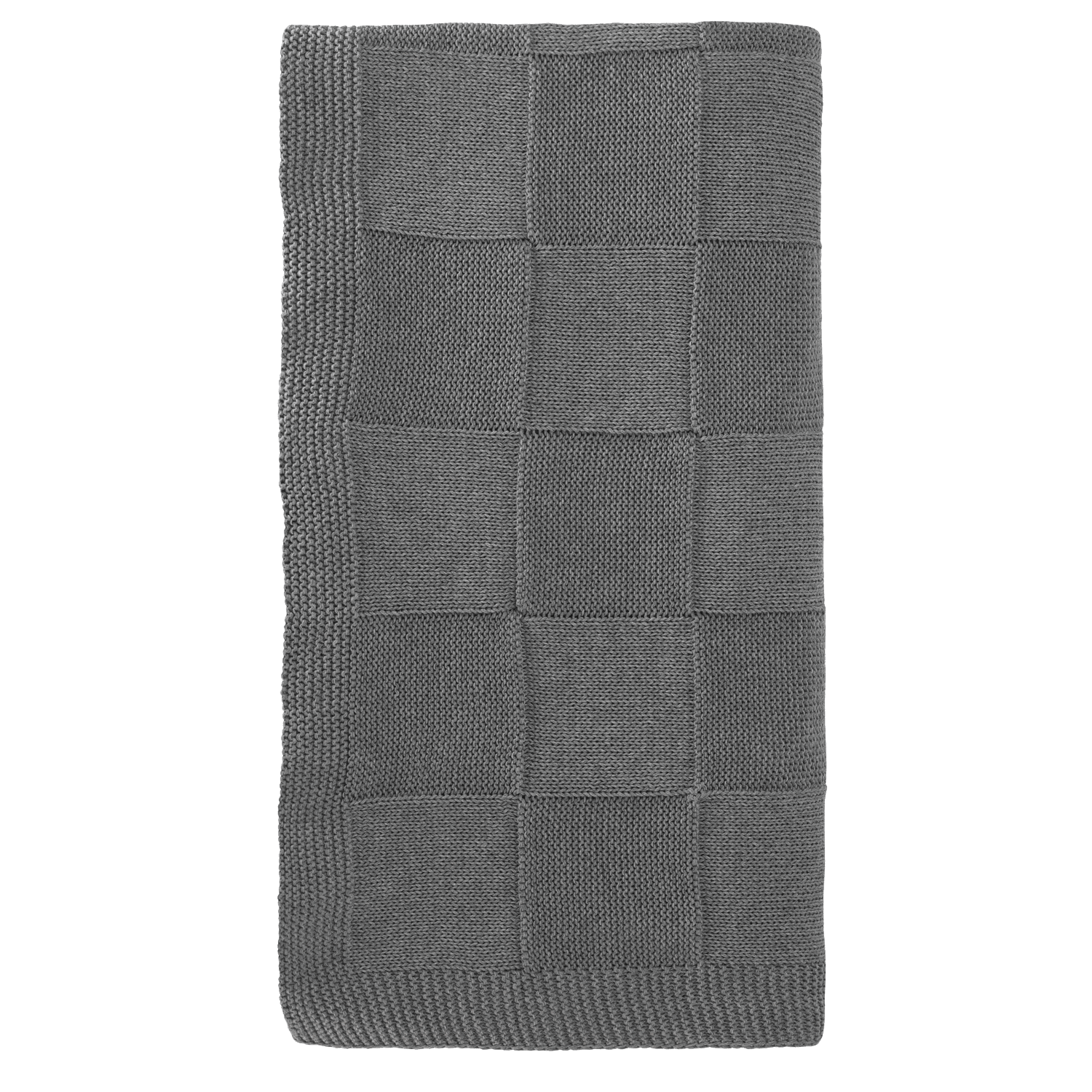 Плед Cella вязаный, серый (без подарочной коробки)-1