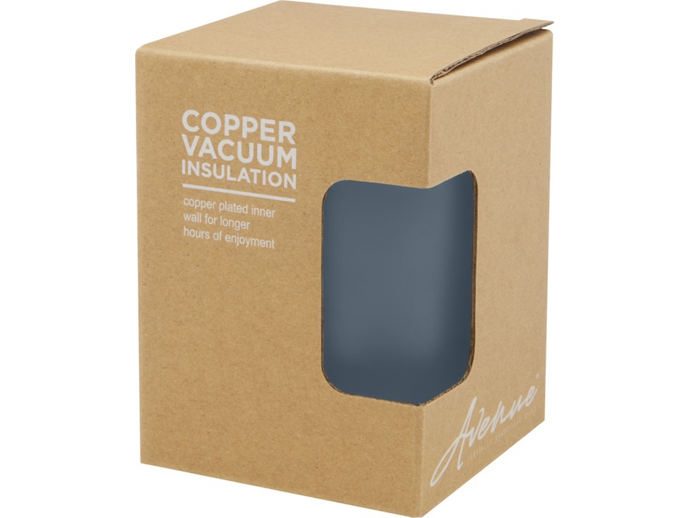 Lagan Кружка с медной вакуумной изоляцией объемом 300 мл и бамбуковой крышкой, синий-4