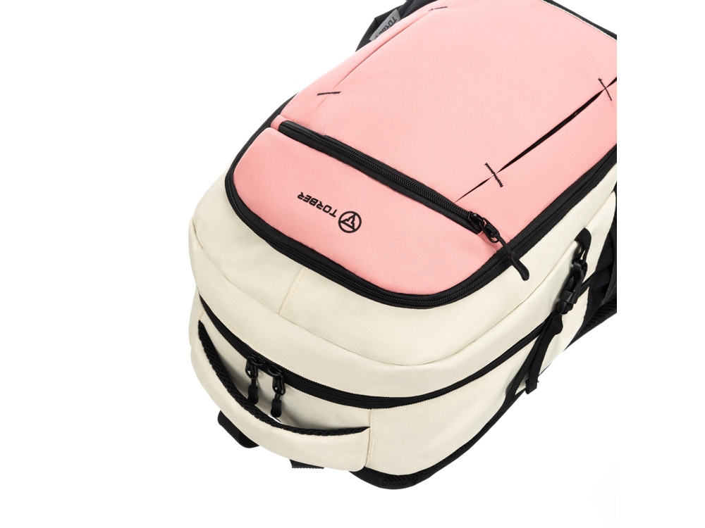 Рюкзак TORBER CLASS X, персиковый, 46 x 32 x 18 см + Мешок для сменной обуви в подарок!-5