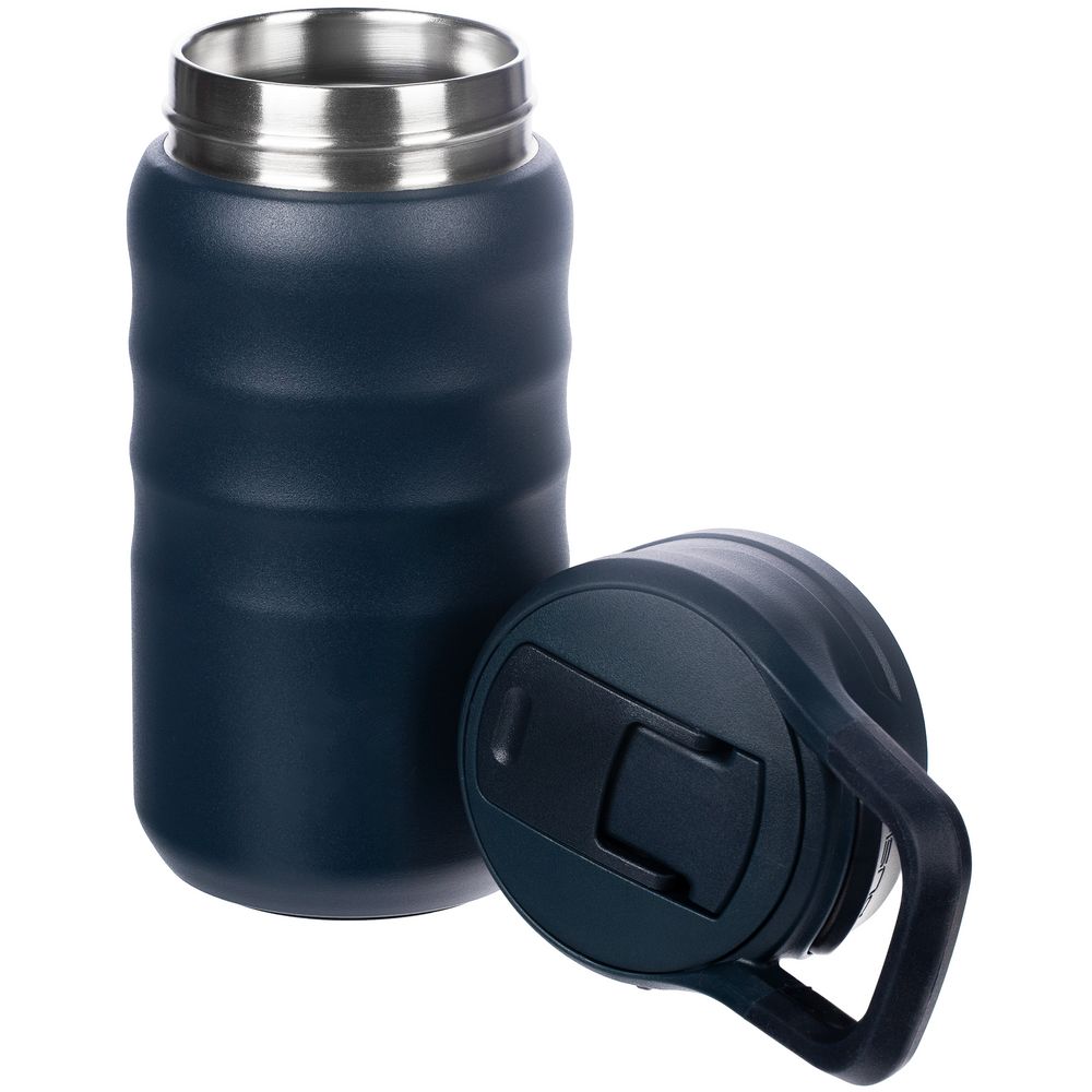 Термобутылка Fujisan 2.0 без логотипа, темно-синяя-3