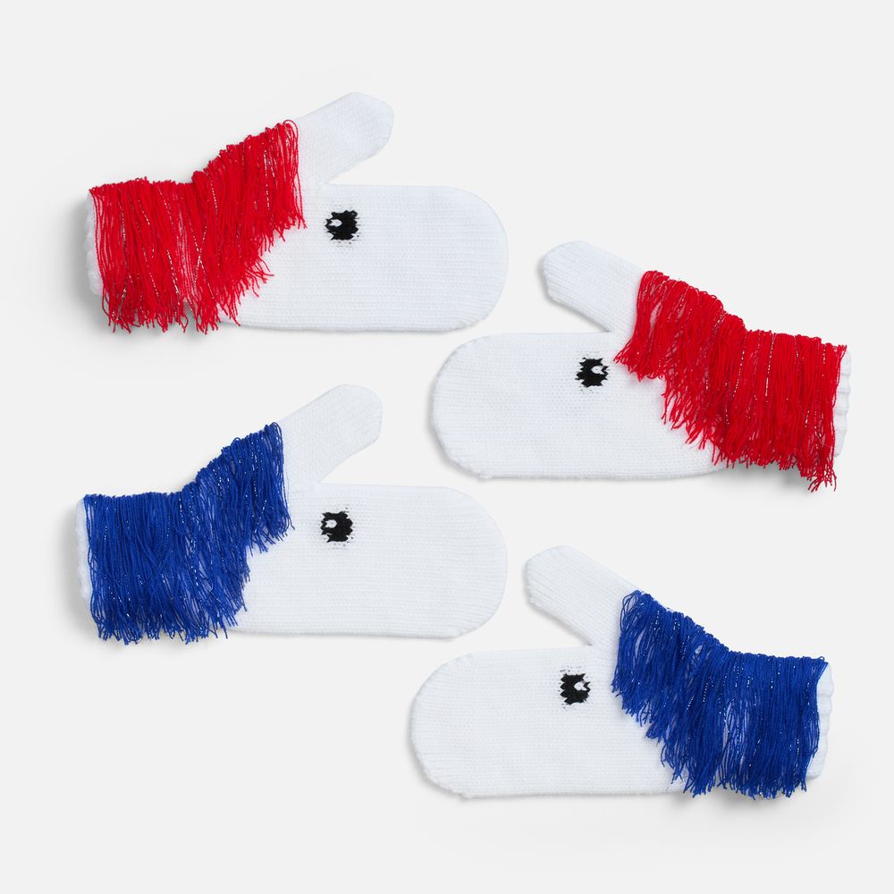 Варежки «Игогошки», с синей гривой-3