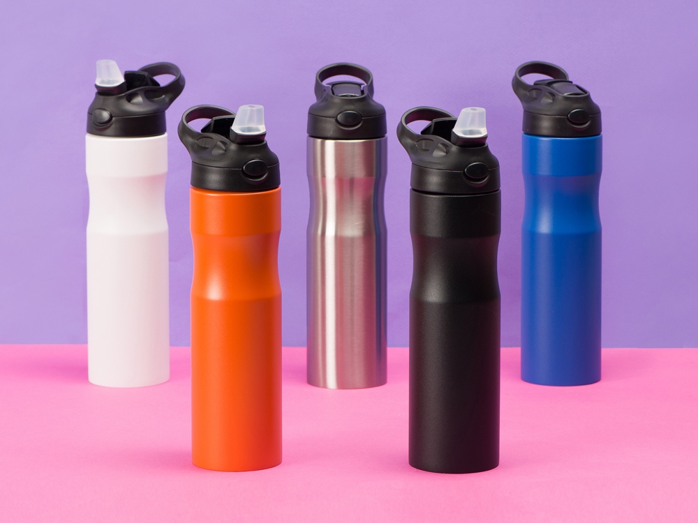 Бутылка для воды Hike Waterline, нерж сталь, 850 мл, белый-11