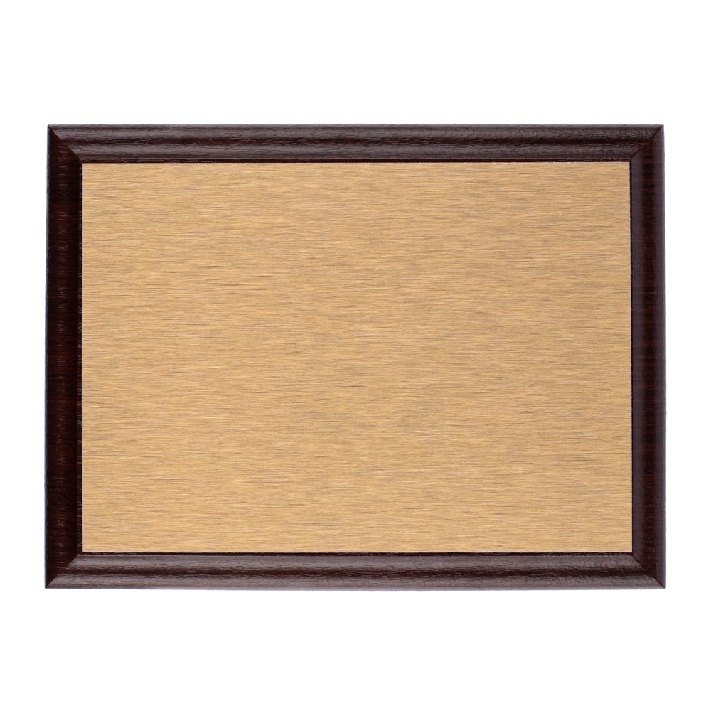 Плакетка Plaque, малая, вишня с золотистой пластиной-0