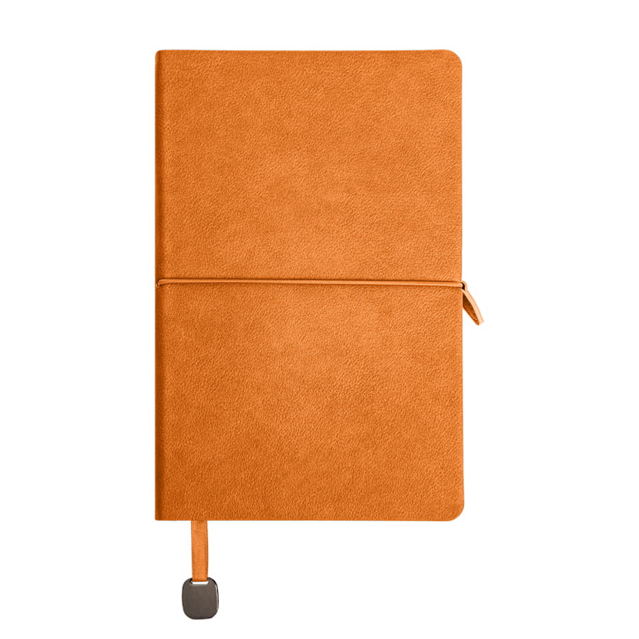 Ежедневник недатированный Fusion, А5, оранжевый, кремовый блок в линейку, оранжевый-1