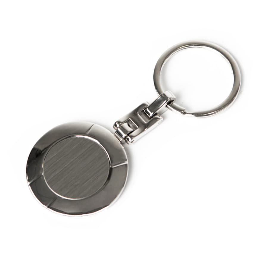 Брелок; 3,7х0,3 см; металл, серебристый-1