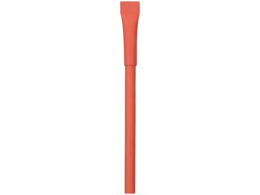 Ручка картонная с колпачком Recycled, красный-2