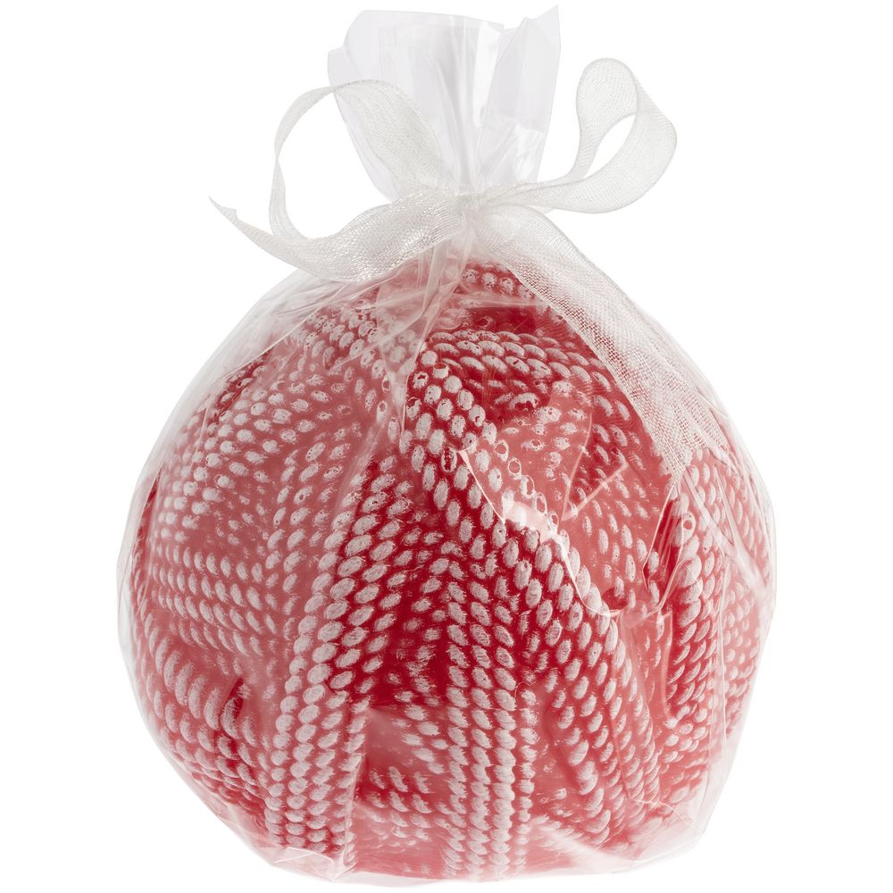 Свеча Kniteam, клубок, красный-1