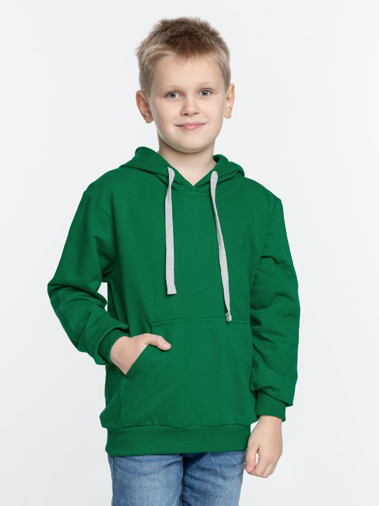 Толстовка с капюшоном детская Kirenga Kids, зеленая-2