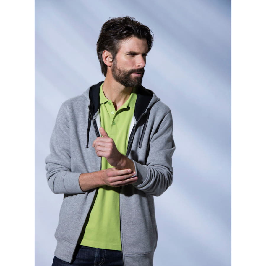 Толстовка мужская CLASSIC HOODY FULL ZIP 300, серый меланж-1