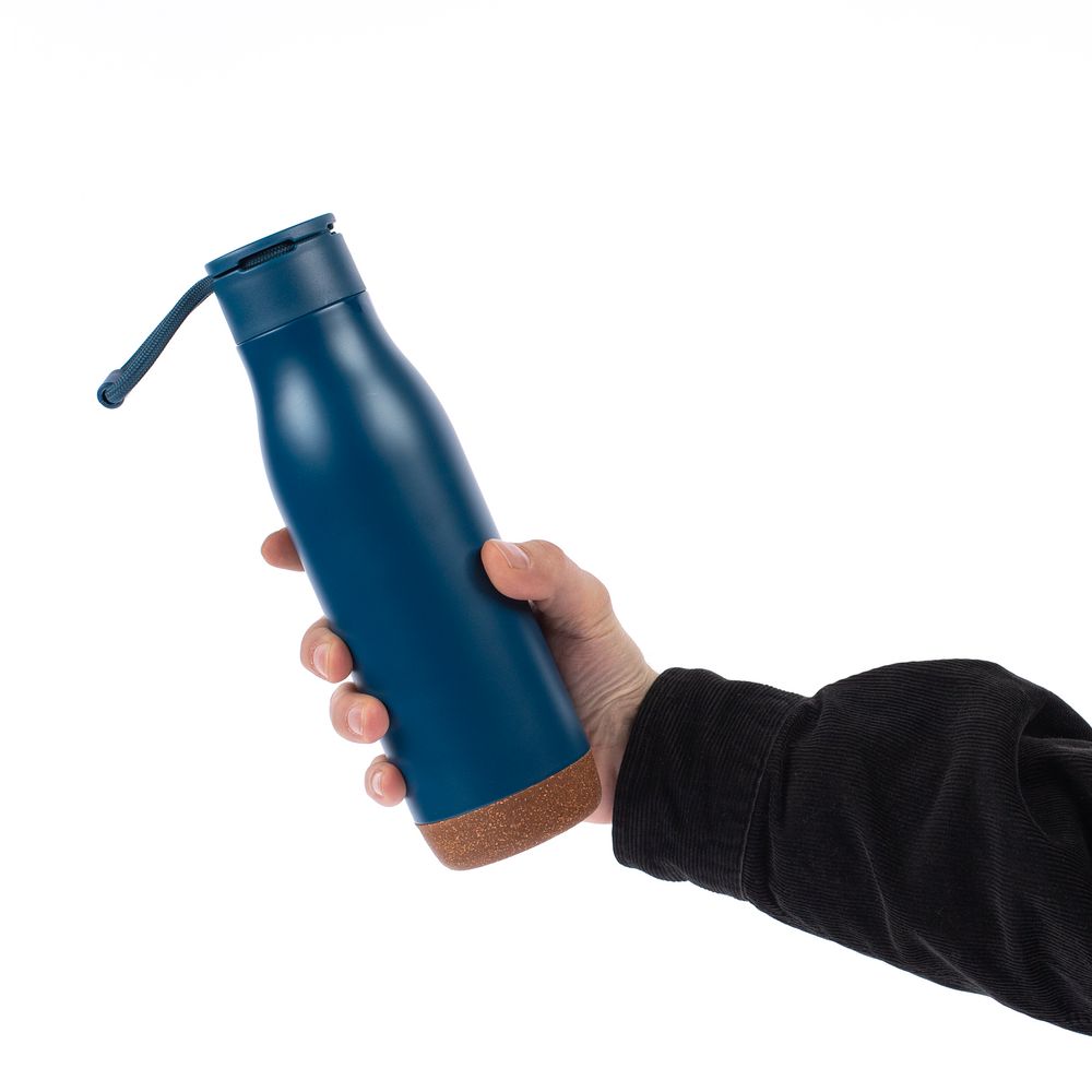 Термобутылка Steady, синяя-2