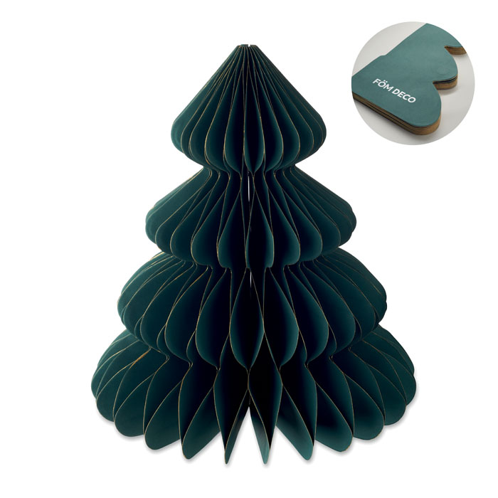 Paper Xmas tree decoration, зеленый-0