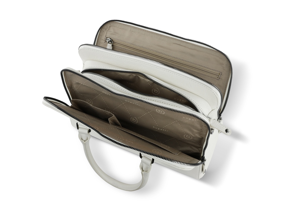 Сумка женская BUGATTI Elsa, белая, воловья кожа/полиэстер, 32х13х22 см-4