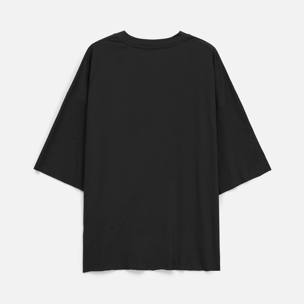 Футболка унисекс оверсайз T1, черная-3