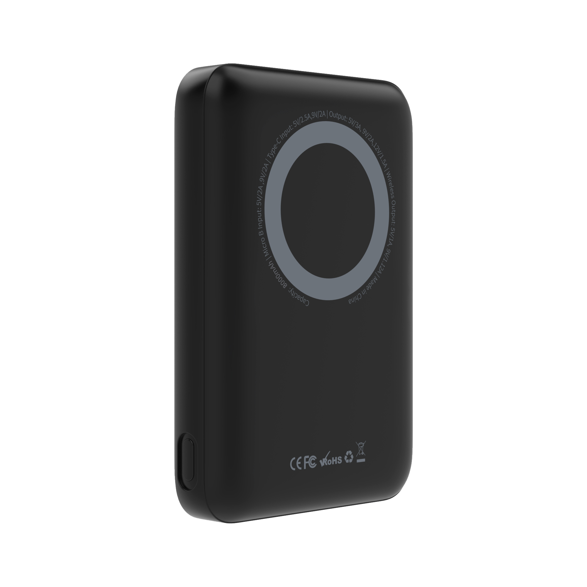 Беспроводное магнитное ЗУ "Forsage SOFTTOUCH", 8000 mAh с быстрой проводной (20W) и беспроводной (15W) зарядкой, покрытие soft touch-0