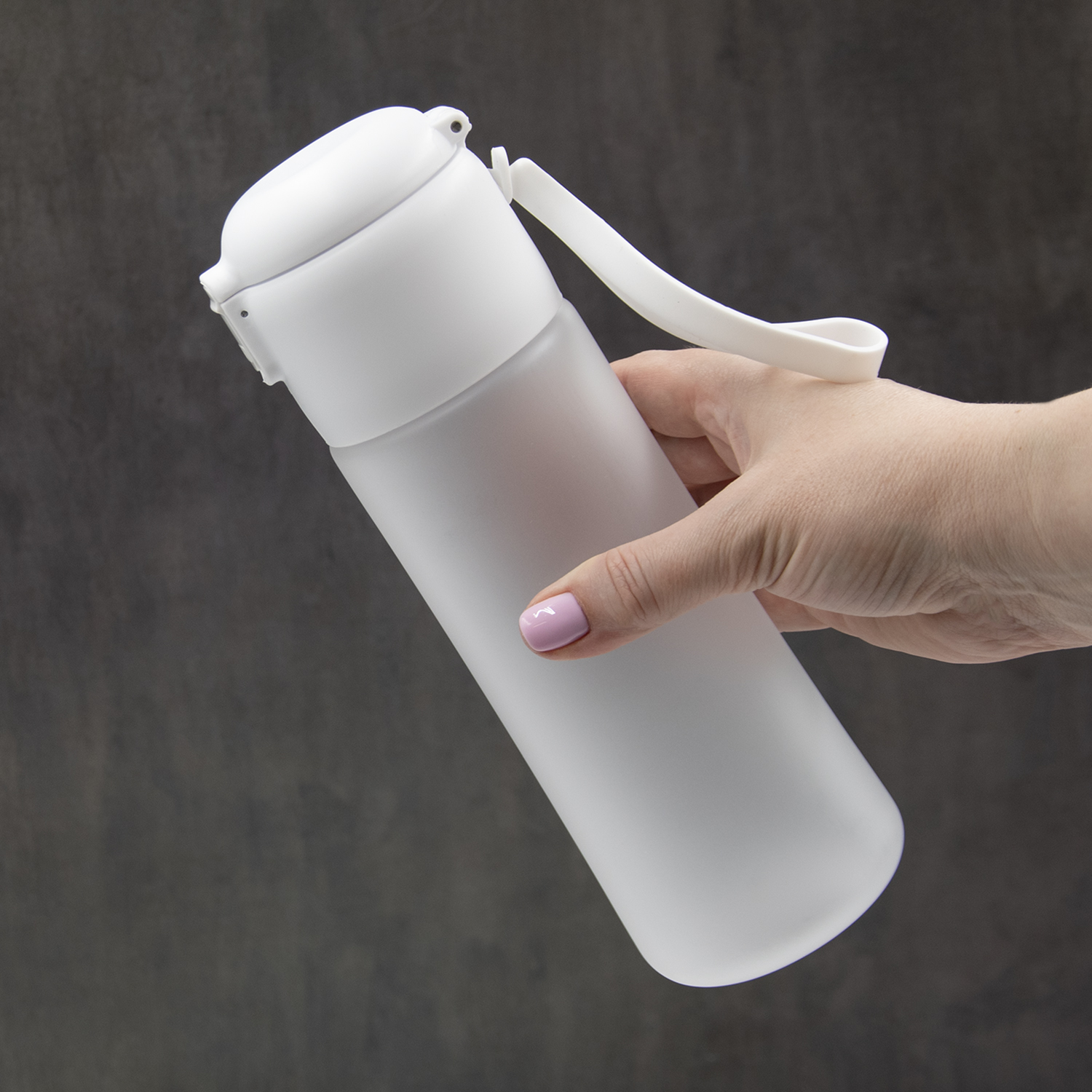 Бутылка для воды AqualityMate (белый)-7