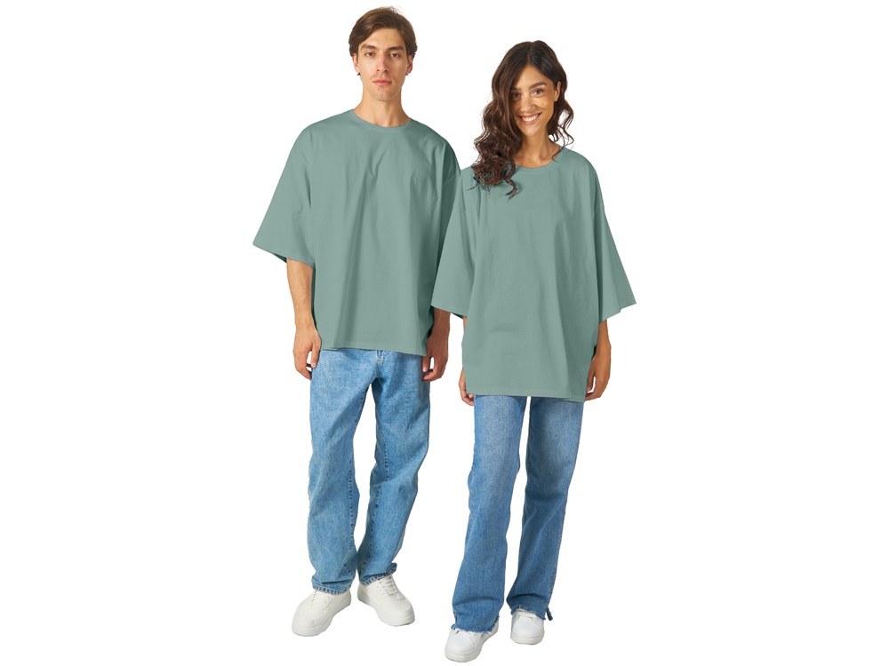 Футболка Berlin к/р оверсайз, 100% хлопок, 180гр, пыльно-бирюзовый-5