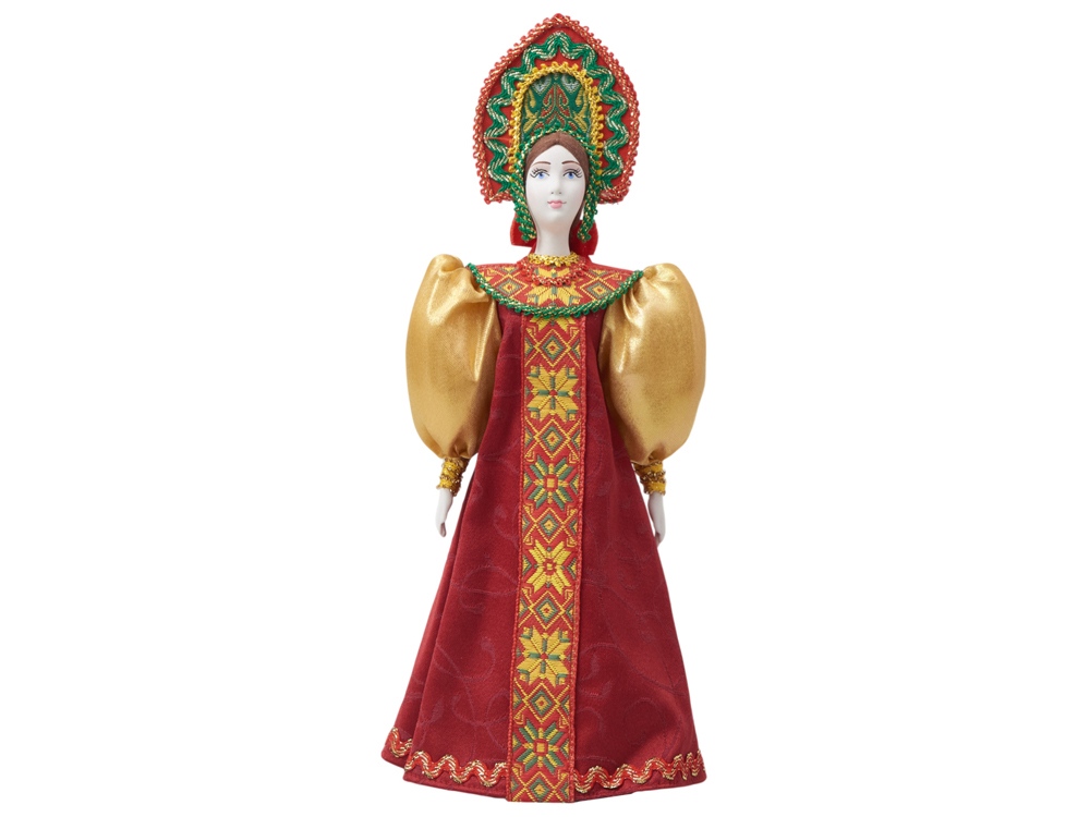 Подарочный набор: кукла фарфоровая, крем-мед, красный-5