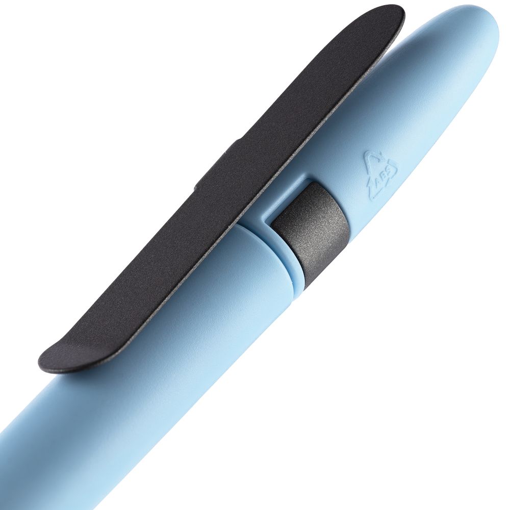 Ручка шариковая Prodir DS5 TSM Metal Clip, голубая с серым-5