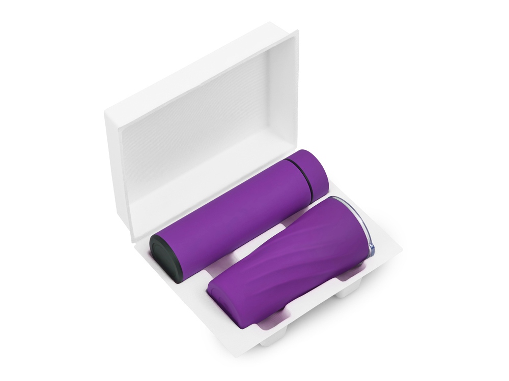 Подарочный набор FAMILY с термосом и термокружкой, фиолетовый-1