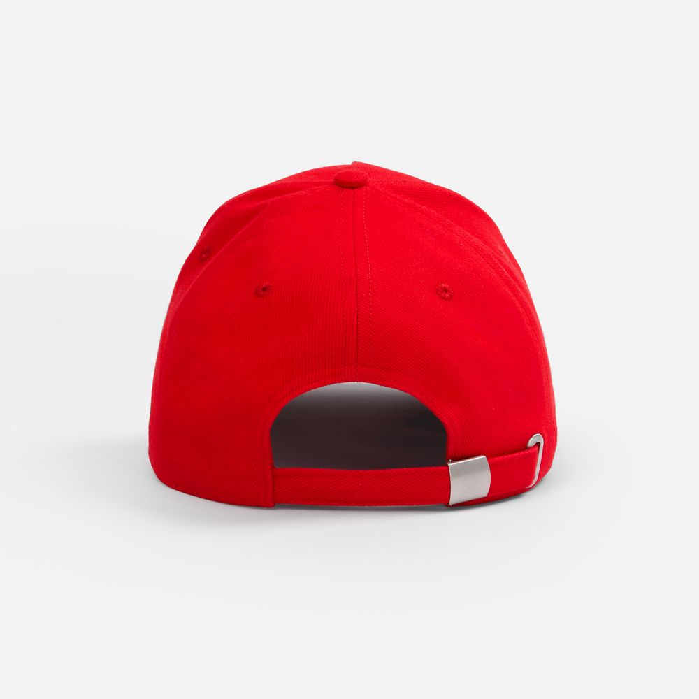 Бейсболка Classic 2.0, красная с белым кантом-5