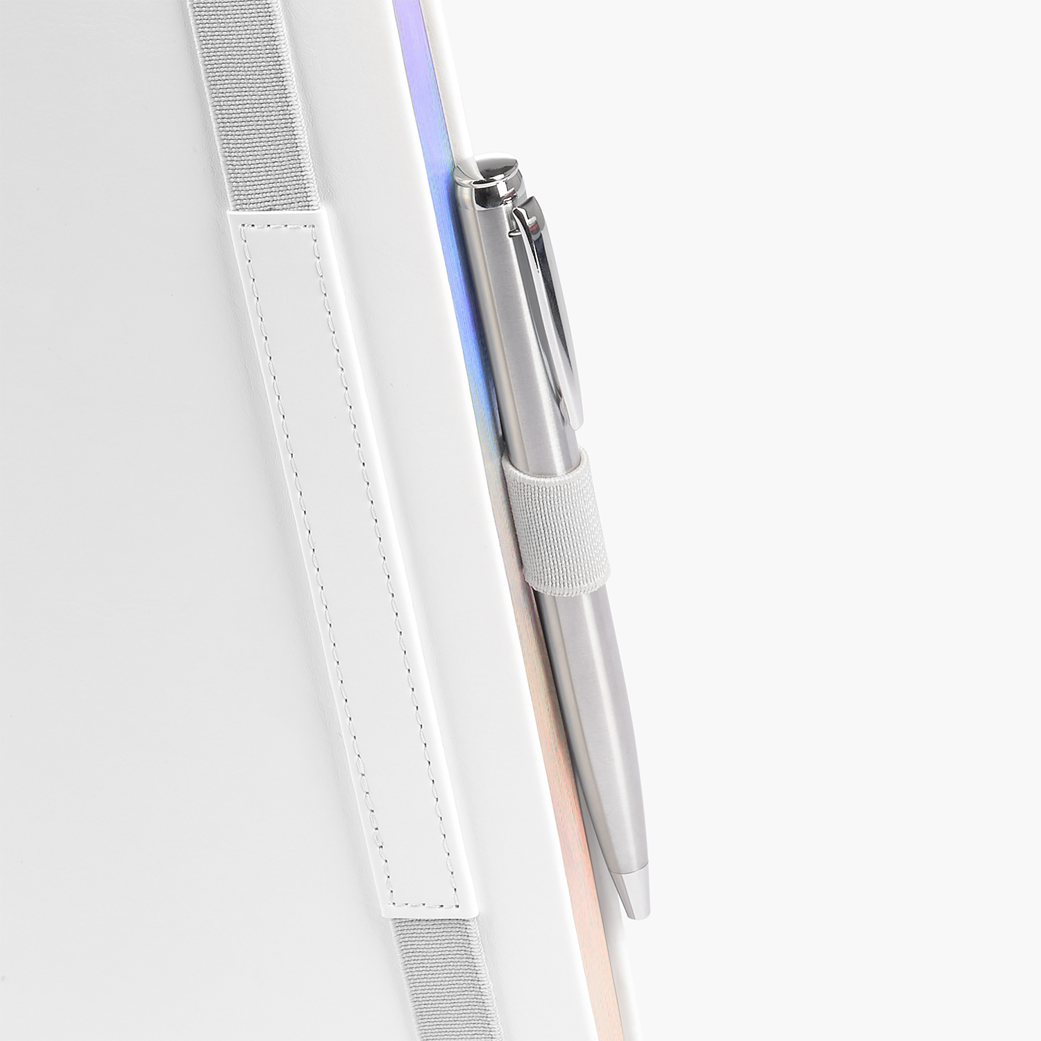 Ежедневник Galaxy недатированный, жесткая обложка, срез голограф. фольга, белый-10