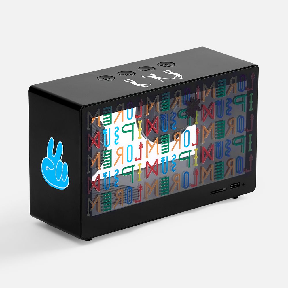 Bluetooth-колонка со светомузыкой Sensofonic, черная-6
