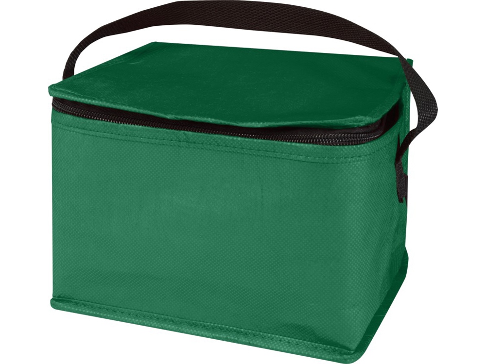 Spectrum нетканая сумка-холодильник, 4 л, на 6 банок, из переработанных материалов, зеленый-3