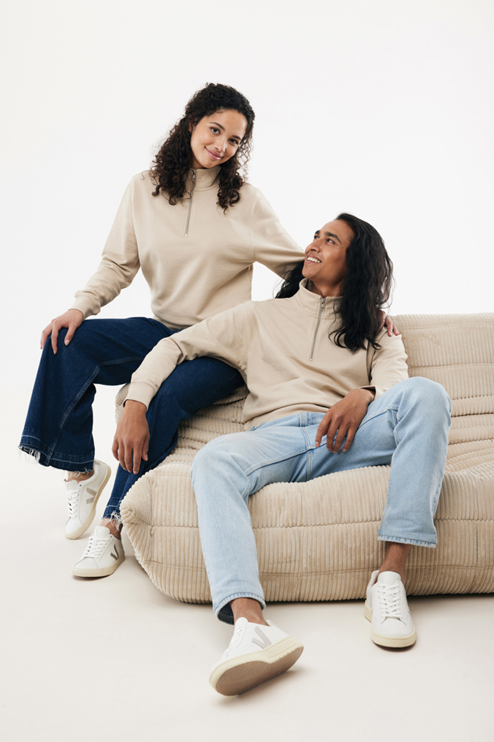 Свитшот на молнии Iqoniq Elgon из переработанного хлопка, 300 г/м²-14