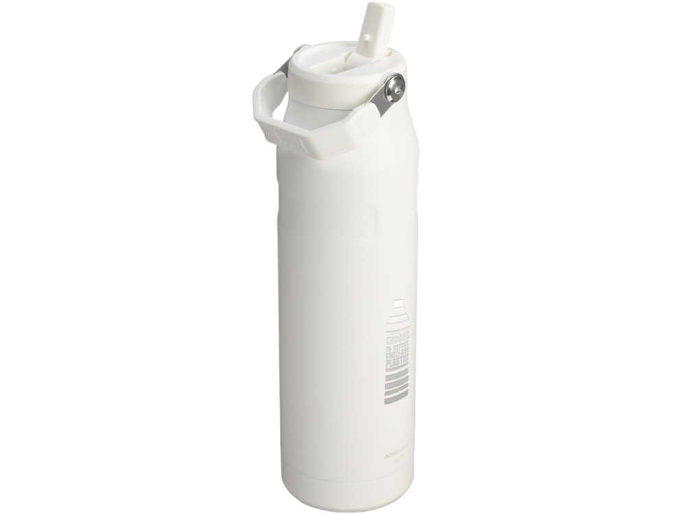 Бутылка для воды объемом 1,06 литра с откидной трубочкой Stanley IceFlow™ 2.0 - Frosted white-3