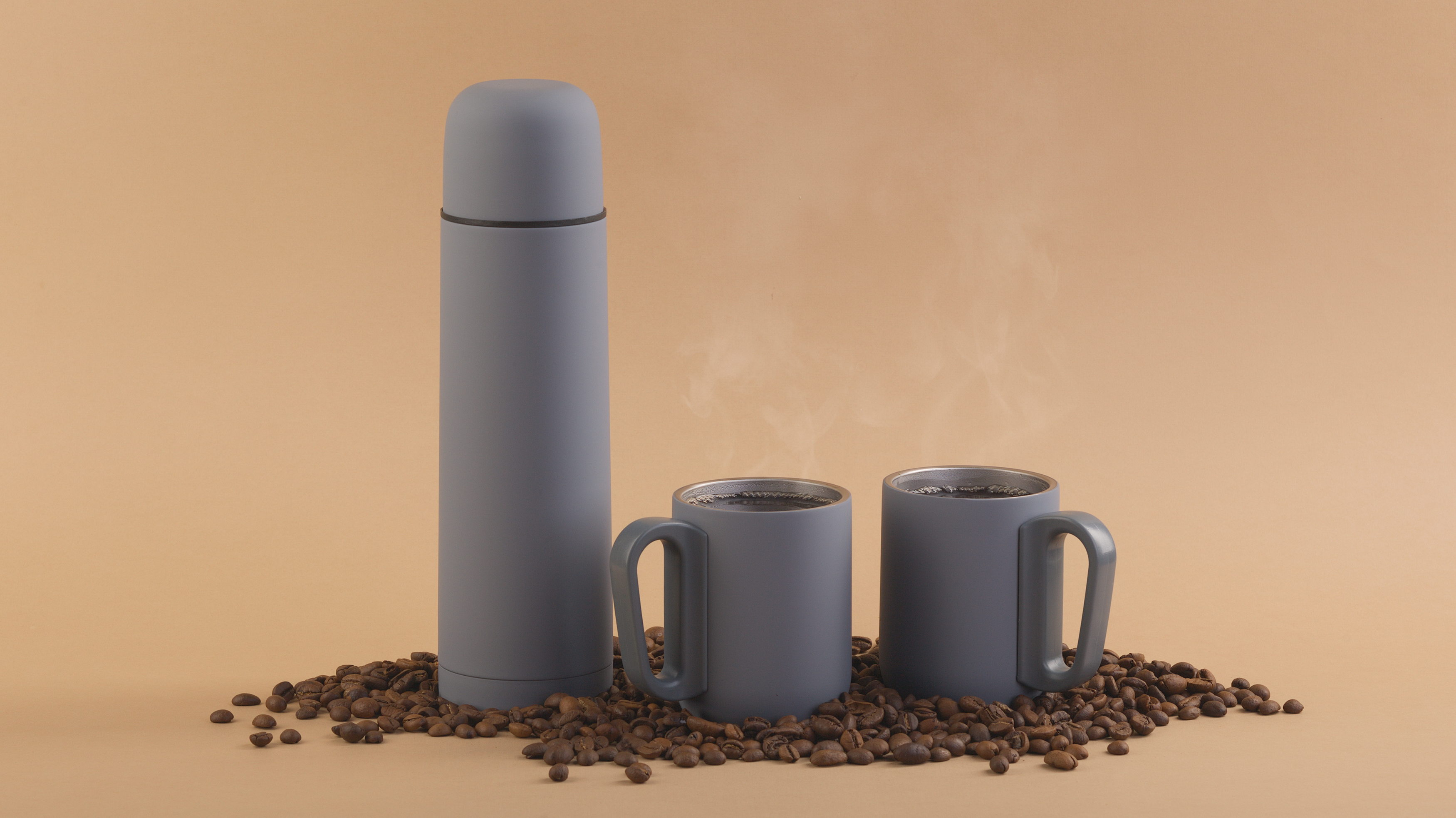 Набор "Гейзер" (термос, 2 кружки), покрытие soft touch-3