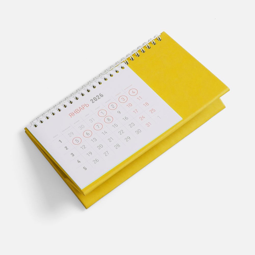 Календарь настольный Brand, желтый-1