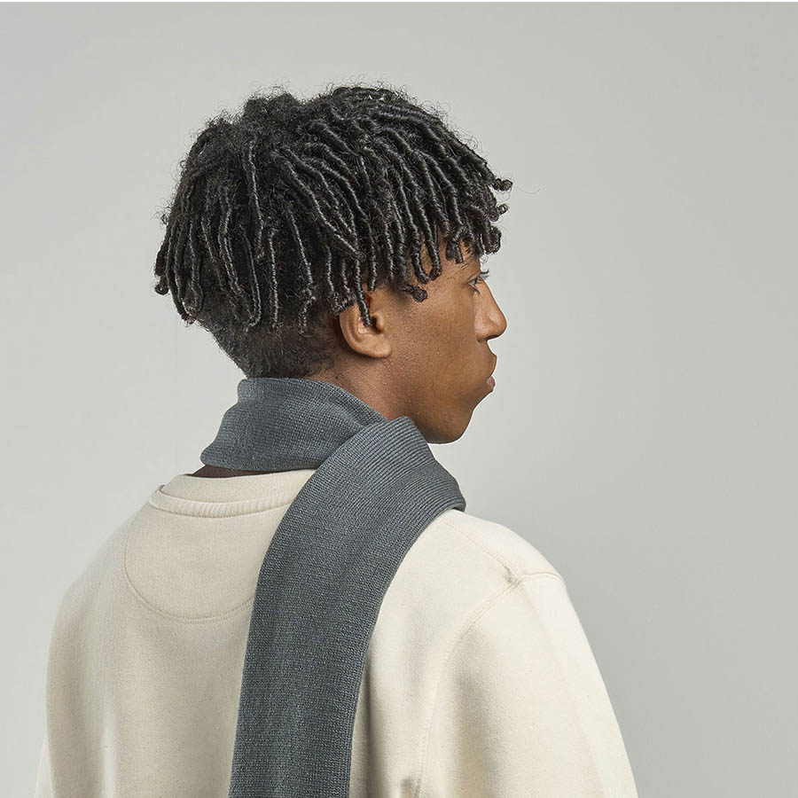 Шарф вязаный  WIND SCARF-S, черный-4