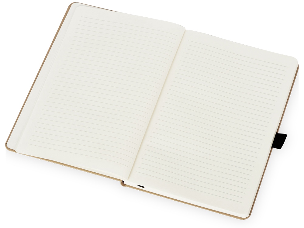 Блокнот Sevilia Hard, твердая обложка из крафта A5, 80 листов, крафтовый/черный-3