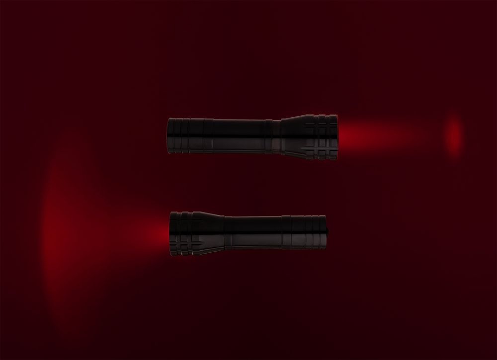 Фонарик с фокусировкой луча Beaming, черный-2