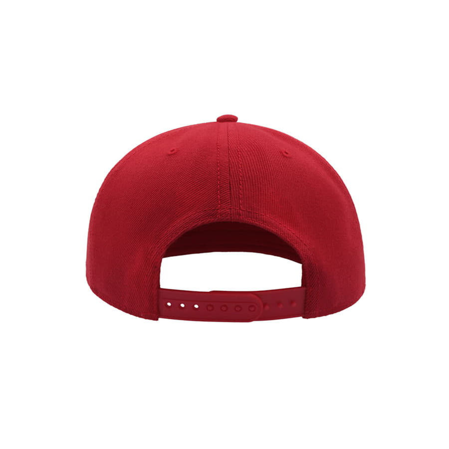 Бейсболка SNAP BACK, 6 клиньев, пластиковая застежка, красный-5