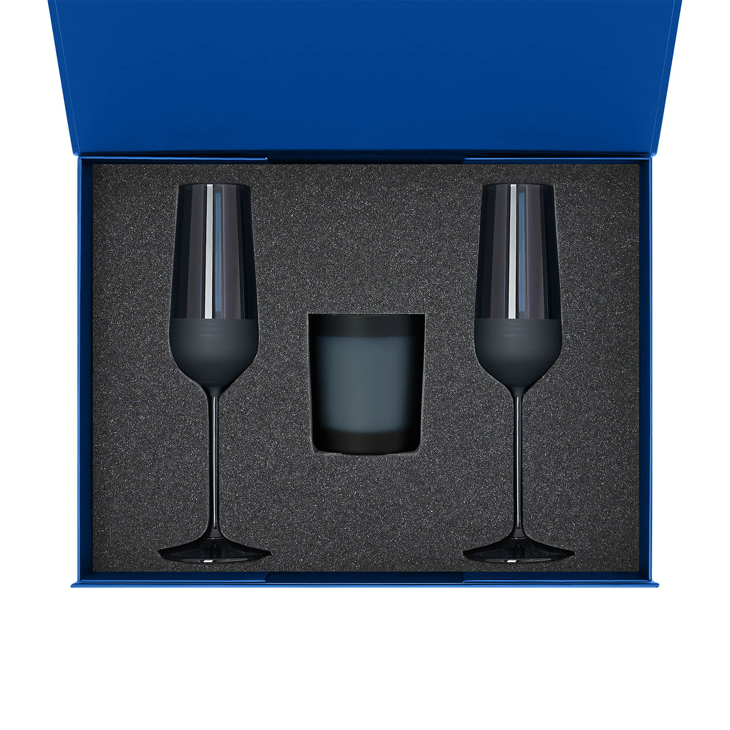 Ложемент под свечу Энигма (Enigma) + 2 бокала для шампанского в среднюю коробку-трансформер (арт. 695721)-5