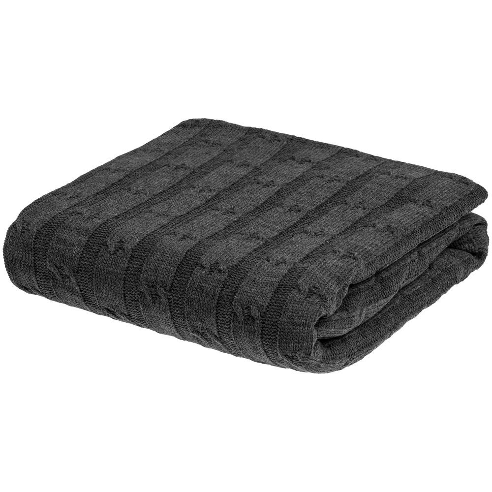 Плед Trenza, темно-серый-1