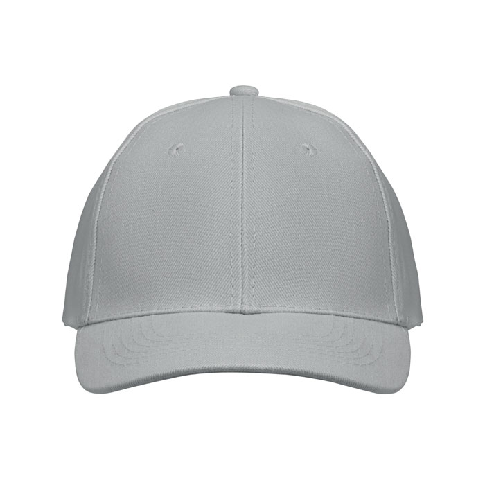 6 panel baseball cap, серый-4