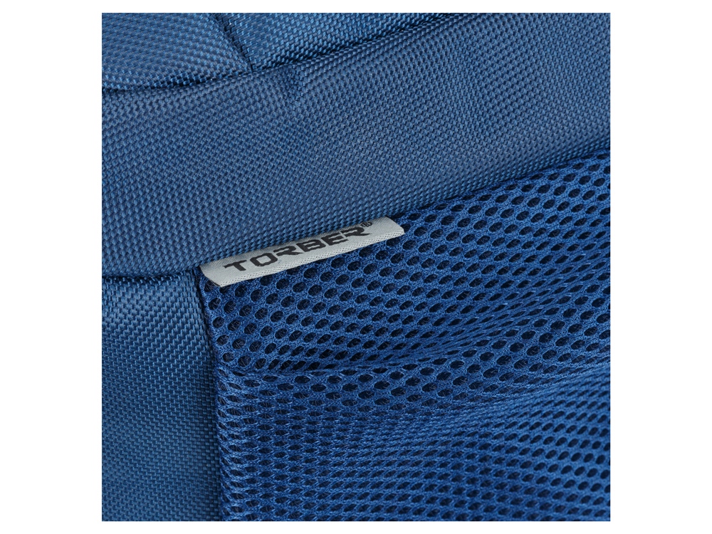 Рюкзак TORBER МЕГАПОЛИС с отделением для ноутбука 15, синий, полиэстер, 46 х 32 x 13 см-12