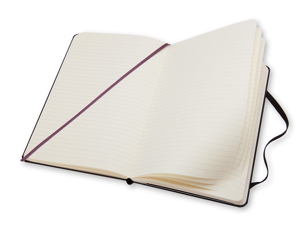 Записная книжка Moleskine Classic (в линейку) в твердой обложке, Large (13х21см), черный-2