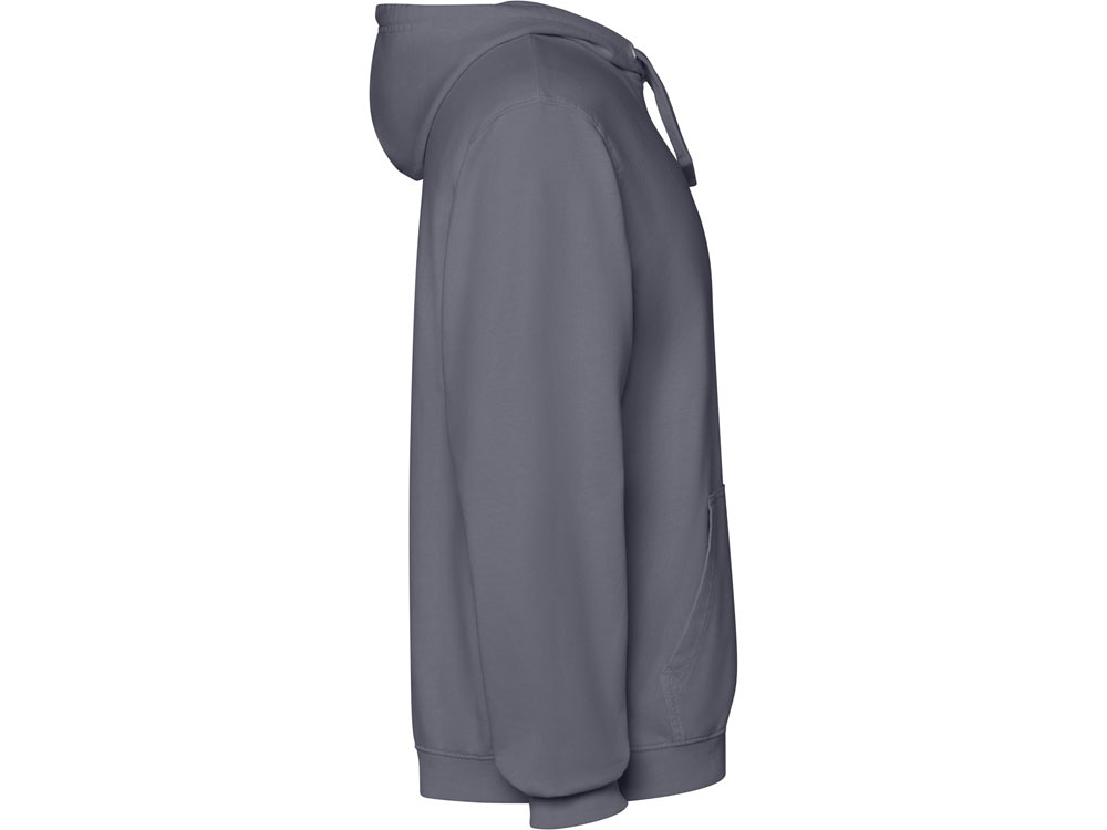 Толстовка с капюшоном KENIA унисекс, серо-голубой выстиранный-3