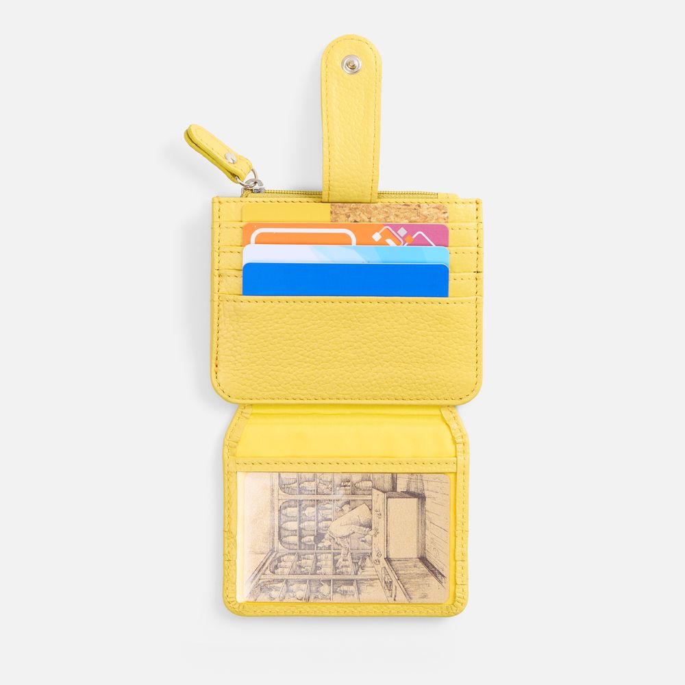 Картхолдер на молнии Unison, желтый-5