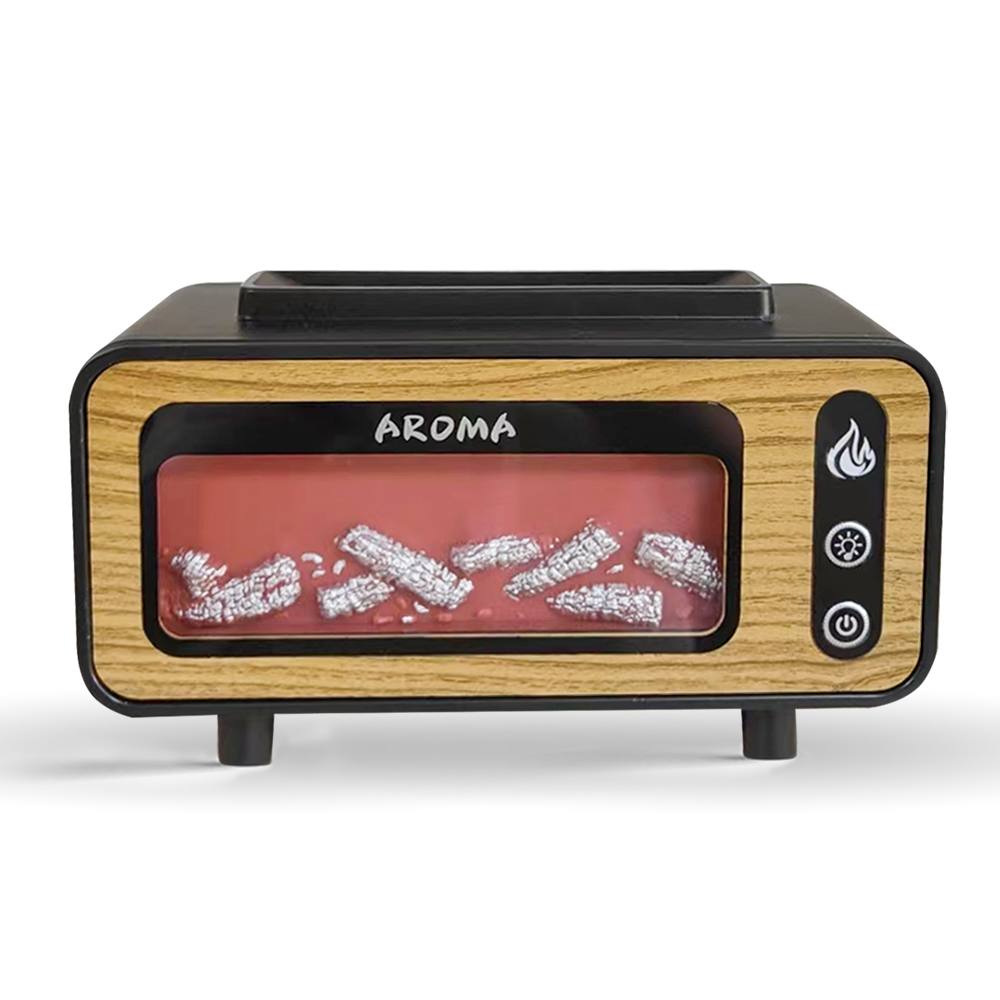 Светодиодный USB увлажнитель-аромадиффузор Vintage Fireplace, Коричневый-2