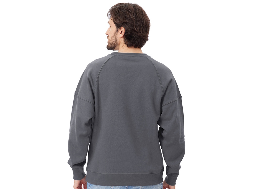 Свитшот оверсайз Paris, унисекс, темно-серый-6