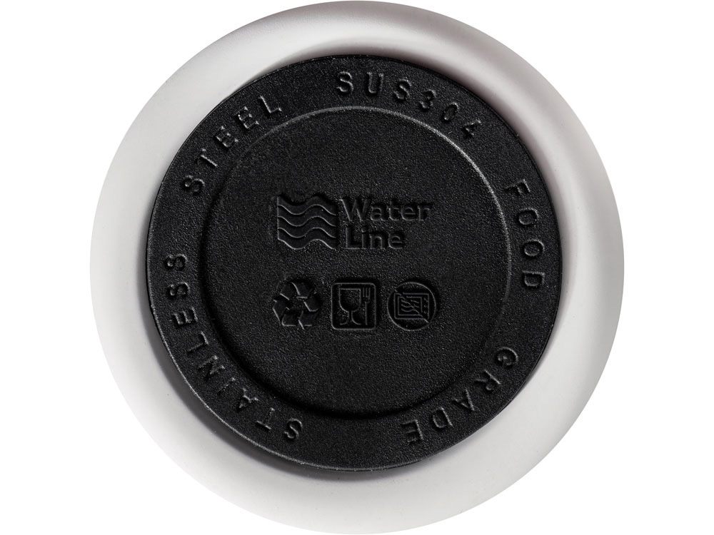 Вакуумная термокружка Waterline c кнопкой Guard, 400 мл, тубус, белый-7