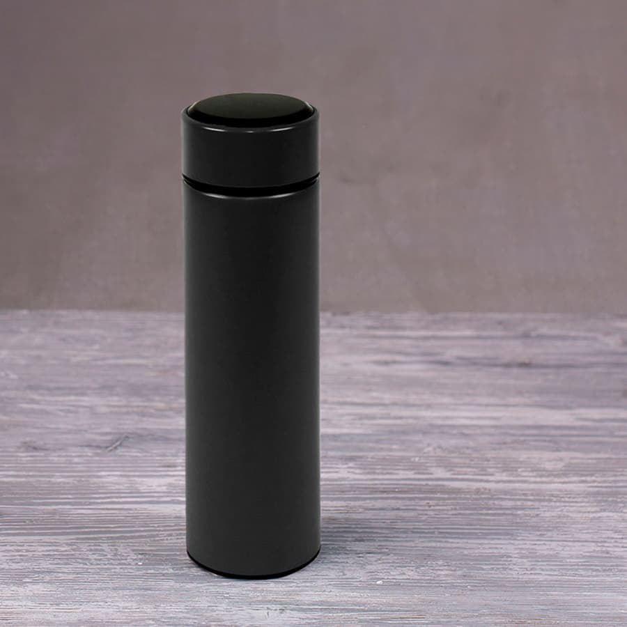 Термос THERMO с ситечком и индикатором температуры, 500 мл, черный-5