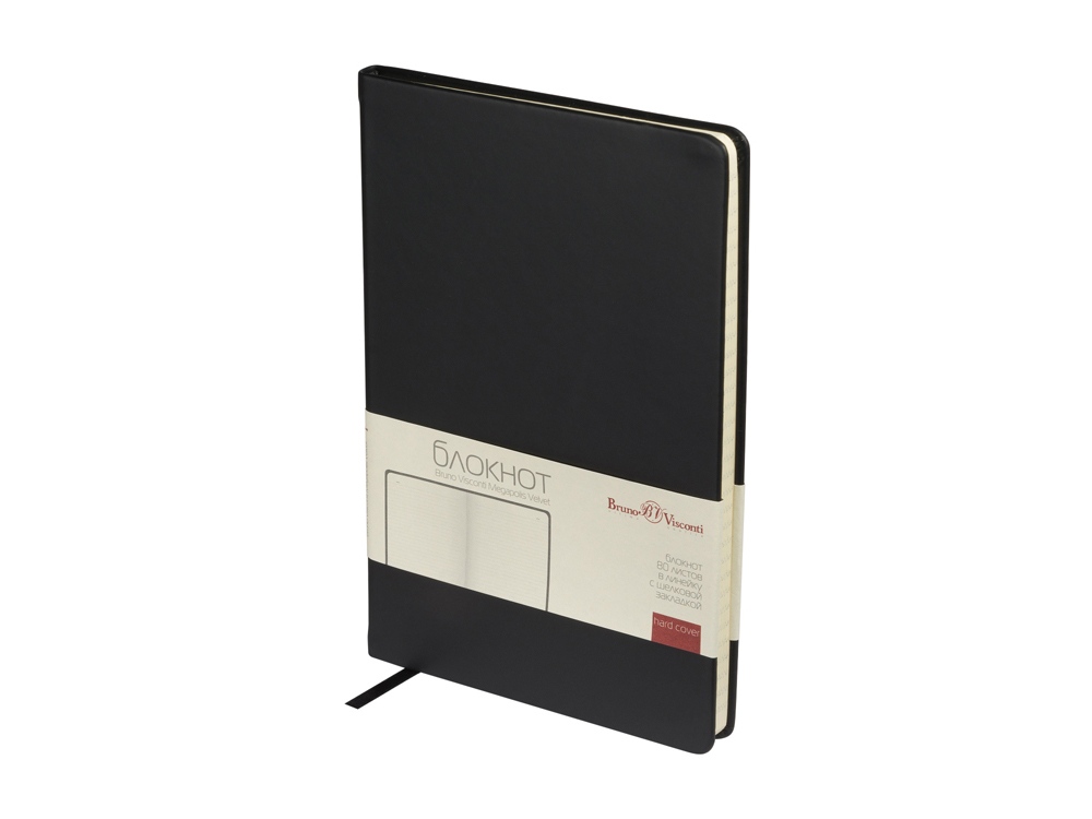 Блокнот А5 Megapolis Velvet, черный-0