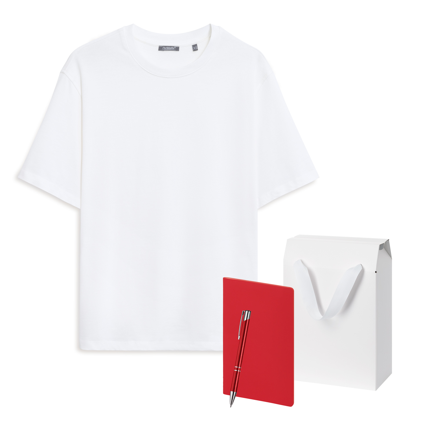 Набор с одеждой RUST (футболка, блокнот, ручка), белый/красный, 3XL/4XL-0