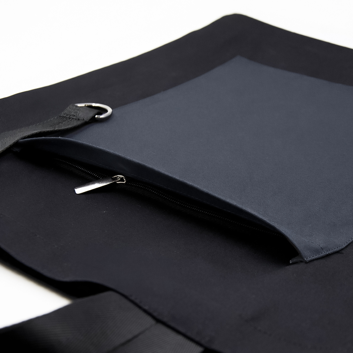 Шоппер Superbag Big Pocket, с карманом на молнии (черный с темно-серым)-3